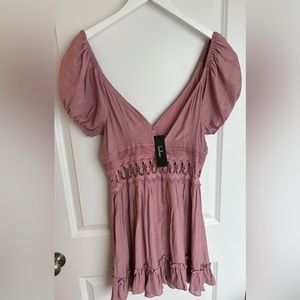 Lulus minidress, size large, mauve purple